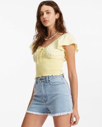 3 Secret Spot Knit Top Yellow ABJKT00196 Billabong