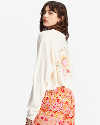 billabong, Beach Boyfriend Long Sleeve Crop Top, ANTIQUE WHITE (anw) BEACH BOYFRIEND CROP ABJKT00282