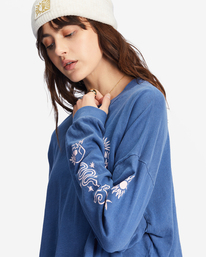 5 Beach Boyfriend Long Sleeve Crop Top Blue ABJKT00282 Billabong