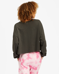 4 Beach Boyfriend Long Sleeve Crop Top Black ABJKT00282 Billabong