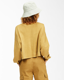 3 Beach Boyfriend Long Sleeve Crop Top Green ABJKT00282 Billabong