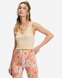 1 Notch Tank Ribbed Tank Top Brown ABJKT00304 Billabong