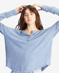3 New Anyday Henley Top Blue ABJKT00307 Billabong