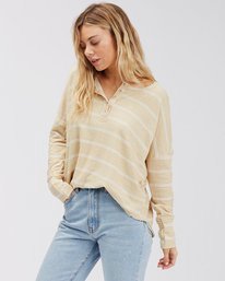 1 New Anyday Henley Top Brown ABJKT00307 Billabong