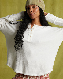 3 New Anyday Henley Top White ABJKT00307 Billabong