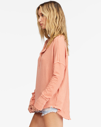 1 New Anyday Henley Top Pink ABJKT00307 Billabong