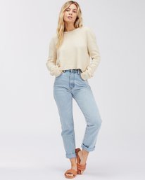 1 Pick Me Up Waffle Knit Long Sleeve Top White ABJKT00308 Billabong