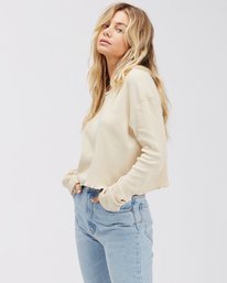 3 Pick Me Up Waffle Knit Long Sleeve Top White ABJKT00308 Billabong