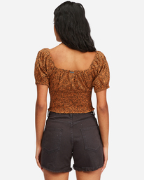 billabong, Sweet Sunset Printed Knit Top, TOFFEE (tof) SWEET SUNSET ABJKT00309