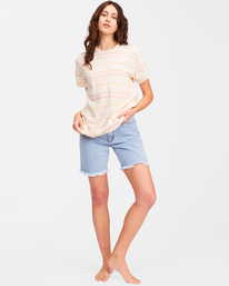2 Take A Trip Striped T-Shirt White ABJKT00310 Billabong