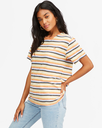 3 Take A Trip Striped T-Shirt Grey ABJKT00310 Billabong