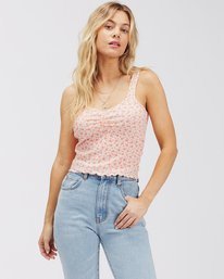 0 Searching For Sun Knit Tank Top Green ABJKT00320 Billabong