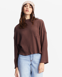 0 The Saturday Tee Knit Top Brown ABJKT00382 Billabong