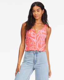 0 Notch Knit Tank Top Orange ABJKT00383 Billabong