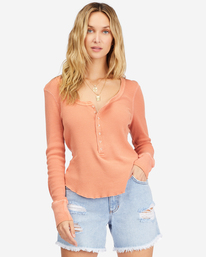 0 My Henley Long Sleeve Knit Top  ABJKT00387 Billabong