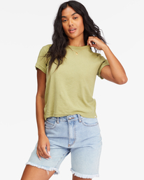 1 Better Then Basic Short Sleeve T-Shirt Green ABJKT00396 Billabong