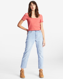 2 Squared Away Knit Top Pink ABJKT00415 Billabong
