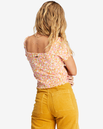 billabong, Squared Away Knit Top, WHITE MULTI (wcc0) Squared Away - Crop Top for Women ABJKT00415