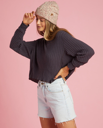 3 Cozy Falls Hooded Long Sleeve Top Black ABJKT00420 Billabong