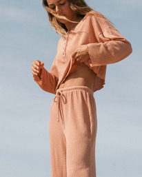 billabong, Come Again Cozy Lounge Top, WASHED BRICK (cklw) COME AGAIN ABJKT00436