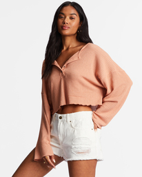 4 Come Again Cozy Lounge Top Brown ABJKT00436 Billabong
