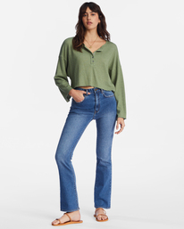 1 Come Again Cozy Lounge Top Green ABJKT00436 Billabong