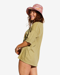 5 Billabong x Smiley True Boy - Camiseta Extragrande para Mujer Beige ABJKT00455 Billabong