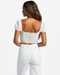 2 Last Kiss Puff Sleeve Top White ABJKT00463 Billabong