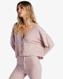 4 Keep On - Jersey Abierto con Botones para Mujer Rosa ABJKT00476 Billabong