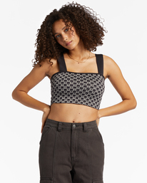 1 Check Me Out - Ribgebreide Top voor Dames Black ABJKT00502 Billabong
