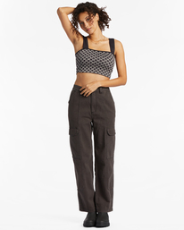 2 Check Me Out - Ribgebreide Top voor Dames Black ABJKT00502 Billabong