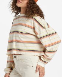 3 Beach Boyfriend Stripe Top White ABJKT00520 Billabong