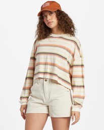 0 Beach Boyfriend Stripe Top White ABJKT00520 Billabong