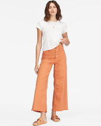billabong, Free Fall High-Waist Pants, DESERT CLAY (clv0) Free Fall - Wide Leg Trousers for Women ABJNP00126