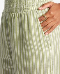 4 New Waves 2 Elastic Waist Pants Green ABJNP00127 Billabong
