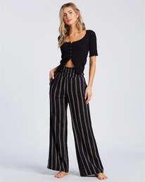 1 New Waves 2 Elastic Waist Pants Black ABJNP00127 Billabong