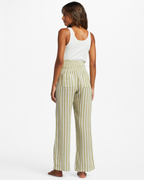 3 New Waves 2 Elastic Waist Pants Green ABJNP00127 Billabong