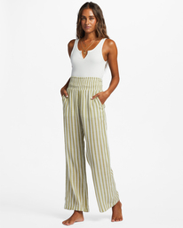 1 New Waves 2 Elastic Waist Pants Green ABJNP00127 Billabong