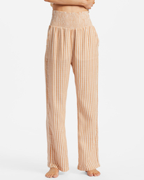 3 New Waves 2 Elastic Waist Pants Beige ABJNP00127 Billabong