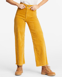 3 Free Fall Wide-Leg Pants Yellow ABJNP00149 Billabong