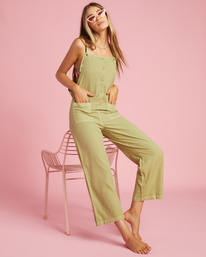 0 Beach Cruiser Wide-Leg Overalls Green ABJNP00234 Billabong