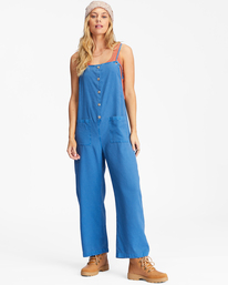1 Beach Cruiser Wide-Leg Overalls Blue ABJNP00234 Billabong