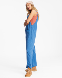 2 Beach Cruiser Wide-Leg Overalls Blue ABJNP00234 Billabong