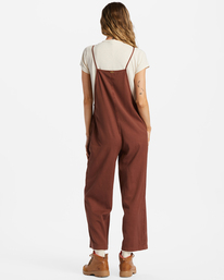 2 Beach Cruiser Wide-Leg Overalls Brown ABJNP00234 Billabong