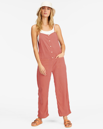 0 Beach Cruiser Wide-Leg Overalls Pink ABJNP00234 Billabong