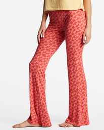 3 Sundown High-Waisted Flared Pants Pink ABJNP00255 Billabong