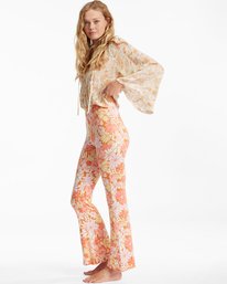 3 Sundown High-Waisted Flared Pants Green ABJNP00255 Billabong