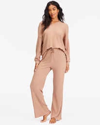 0 So Easy Elastic-Waist Knit Pants Brown ABJNP00299 Billabong