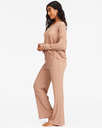 1 So Easy Elastic-Waist Knit Pants Brown ABJNP00299 Billabong
