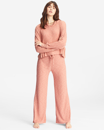 1 So Easy Elastic-Waist Knit Pants Brown ABJNP00299 Billabong
